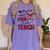Teachers Oh What Fun It Is To Teach Cute Red Plaid Reindeer Women's Comfort Colors T-Shirt Violet