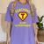 Teaching Is My Superpower Fun Elementary Teacher 1st Grade Women's Comfort Colors T-Shirt Violet