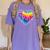 Teaching Is a Work Of Heart Tie Dye Hippie For Teacher For Men Women Girls Kids Women's Comfort Colors T-Shirt Violet