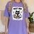 Test Day Stressed Cat Teacher Student Kids Testing Day Women's Comfort Colors T-Shirt Violet