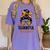 Thanksgiving Shirt Teacher Women Messy Bun Thankful Teacher Women's Comfort Colors T-Shirt Violet Thanksgiving Shirt Teacher Women Messy Bun Thankful Teacher Women's Comfort Colors T-Shirt Violet