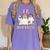 TK Boo Crew Retro Groovy Halloween Floral Ghost TK Teacher Women's Comfort Colors T-Shirt Violet TK Boo Crew Retro Groovy Halloween Floral Ghost TK Teacher Women's Comfort Colors T-Shirt Violet