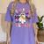 Trick Or Teach Groovy Teacher Halloween Retro Floral Ghost Women's Comfort Colors T-Shirt Violet