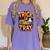 Trick Or Tray Halloween Cafeteria Teacher School Women's Comfort Colors T-Shirt Violet
