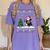 Ugly Christmas Tree Lights Xmas Santa Riding Boston Terrier Women's Comfort Colors T-Shirt Violet