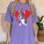 Valentine's Day Boston Terrier Heart Women's Comfort Colors T-Shirt Violet