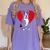 Valentine's Day Boston Terrier Lover Women's Comfort Colors T-Shirt Violet