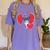 Valentine's Day Boston Terrier Women's Comfort Colors T-Shirt Violet