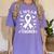 I Wear Pink For My Teacher Cancer Awareness Women's Comfort Colors T-Shirt Violet I Wear Pink For My Teacher Cancer Awareness Women's Comfort Colors T-Shirt Violet