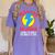 Wonder Teacher Costume Shirt Teacher Halloween Costume Tee Women's Comfort Colors T-Shirt Violet