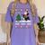 Xmas Tree Lighting Santa Riding Boston Terrier Christmas Women's Comfort Colors T-Shirt Violet