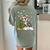 Boston Terrier Christmas Tree Lights Santa Hat Women's Comfort Colors T-Shirt Back Print Bay
