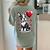 Boston Terrier Dog Valentine's Day Dog Owner Women's Comfort Colors T-Shirt Back Print Bay
