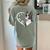 Boston Terrier Shirts For Women Girls Kids Heart Cute Women's Comfort Colors T-Shirt Back Print Bay
