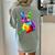 Dog Lover Boston Terrier Dog Colorful Boston Terrier Men Women Kids Women's Comfort Colors T-Shirt Back Print Bay