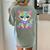 Happy Dot Day Colorful Polka Dot Cat Kitten Teachers Kids Women's Comfort Colors T-Shirt Back Print Bay