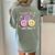 Happy To See Your Face Smile Face Teacher Back To School Women's Comfort Colors T-Shirt Back Print Bay
