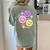 Happy To See Your Face Teacher Flower Back To School Women's Comfort Colors T-Shirt Back Print Bay