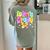 Preppy Fourth Grade Back To School 4th Grade Teacher Girls Women's Comfort Colors T-Shirt Back Print Bay