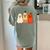 Retro Pencil Ghost Boo Spooky Teacher Halloween Costume Women's Comfort Colors T-Shirt Back Print Bay
