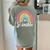 Sé Amable Spanish Bilingual Teacher Be Kind Boho Rainbow Women's Comfort Colors T-Shirt Back Print Bay