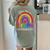 Teacher You Are a Rainbow Of Possibilities Funny Women's Comfort Colors T-Shirt Back Print Bay