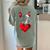 Valentine's Day Boston Terrier Dog Vector Women's Comfort Colors T-Shirt Back Print Bay