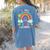 100th Day Of School Rainbow Happy 100 Days Smarter Teacher Women's Comfort Colors T-Shirt Back Print Blue Jean