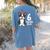 6 Years Old Birthday Boston Terrier Dog Lover 6th Party Kid Women's Comfort Colors T-Shirt Back Print Blue Jean
