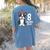 8 Years Old Birthday Boston Terrier Dog Lover 8th Party Kid Women's Comfort Colors T-Shirt Back Print Blue Jean