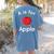 A Is For Apple Toddler Kindergarten Preschool Teacher Women's Comfort Colors T-Shirt Back Print Blue Jean