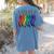 Art Teacher For Women Art Teacher Clothes Women's Comfort Colors T-Shirt Back Print Blue Jean