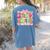 Back To School Kindergarten Preppy Teacher Girl Women's Comfort Colors T-Shirt Back Print Blue Jean