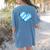 Bavarian Flag As Heart Blue Diamond Bavaria Women's Comfort Colors T-Shirt Back Print Blue Jean