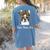 Birthday And Mother's Day -Boston Terrier Mom Women's Comfort Colors T-Shirt Back Print Blue Jean