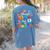 I Blasted Through 100 Days Of School 100th Day Teacher Kids Women's Comfort Colors T-Shirt Back Print Blue Jean