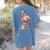 Book Lover Cute Flamingo Reading Teacher Librarian Women Women's Comfort Colors T-Shirt Back Print Blue Jean