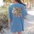 Book Tree All Is Calm Said No Teacher Ever Christmas Women's Comfort Colors T-Shirt Back Print Blue Jean