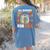 All Booked For Fall Book Pumpkin Autumn Thanksgiving Teacher Women's Comfort Colors T-Shirt Back Print Blue Jean