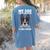Boston Terrier American Gentleman Dog Lover I'm Well Trained Women's Comfort Colors T-Shirt Back Print Blue Jean