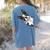 Boston Terrier Bostie Dog Kids Boys Girls Women's Comfort Colors T-Shirt Back Print Blue Jean