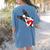 Boston Terrier Bostie Dog Kids Women Girls Women's Comfort Colors T-Shirt Back Print Blue Jean