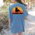Boston Terrier Bostie Sunset Retro Dog Pet Mom Dad Women's Comfort Colors T-Shirt Back Print Blue Jean