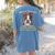 Boston Terrier Brindle Dog Professional Human Trainer Women's Comfort Colors T-Shirt Back Print Blue Jean