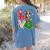 Boston Terrier Christmas Tree Lights Santa Dog Xmas For Men Women Kids Women's Comfort Colors T-Shirt Back Print Blue Jean