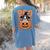Boston Terrier Costume On Pumpkin Halloween Boston Terrier Women's Comfort Colors T-Shirt Back Print Blue Jean