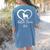 Boston Terrier Dad Cute Boston Terrier Silhouette Heart Premium Women's Comfort Colors T-Shirt Back Print Blue Jean