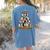 Boston Terrier Dog Christmas Tree Santa Hat Xmas Pajama Men Women Kids Women's Comfort Colors T-Shirt Back Print Blue Jean