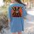 Boston Terrier Dog Japanese Art Samurai Ukiyo-e Women's Comfort Colors T-Shirt Back Print Blue Jean