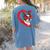 Boston Terrier Dog Mom Dad Valentine’s Day Pet Lover For Men Women Kids Women's Comfort Colors T-Shirt Back Print Blue Jean